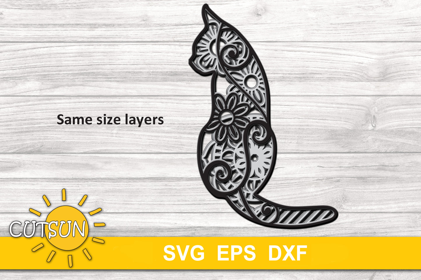 3D layered cats bundle