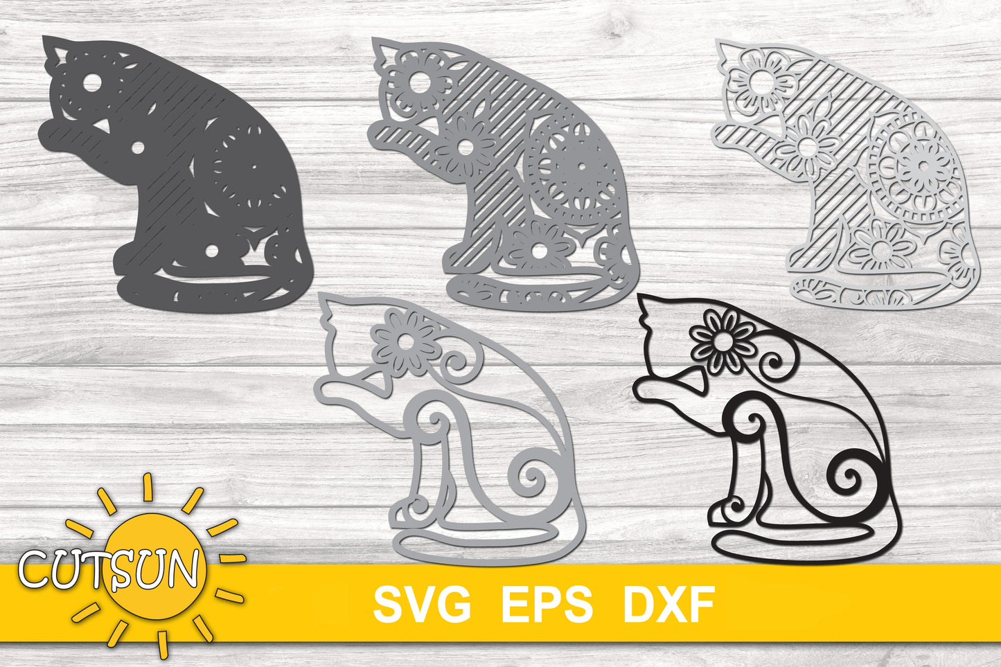 3D layered cats bundle