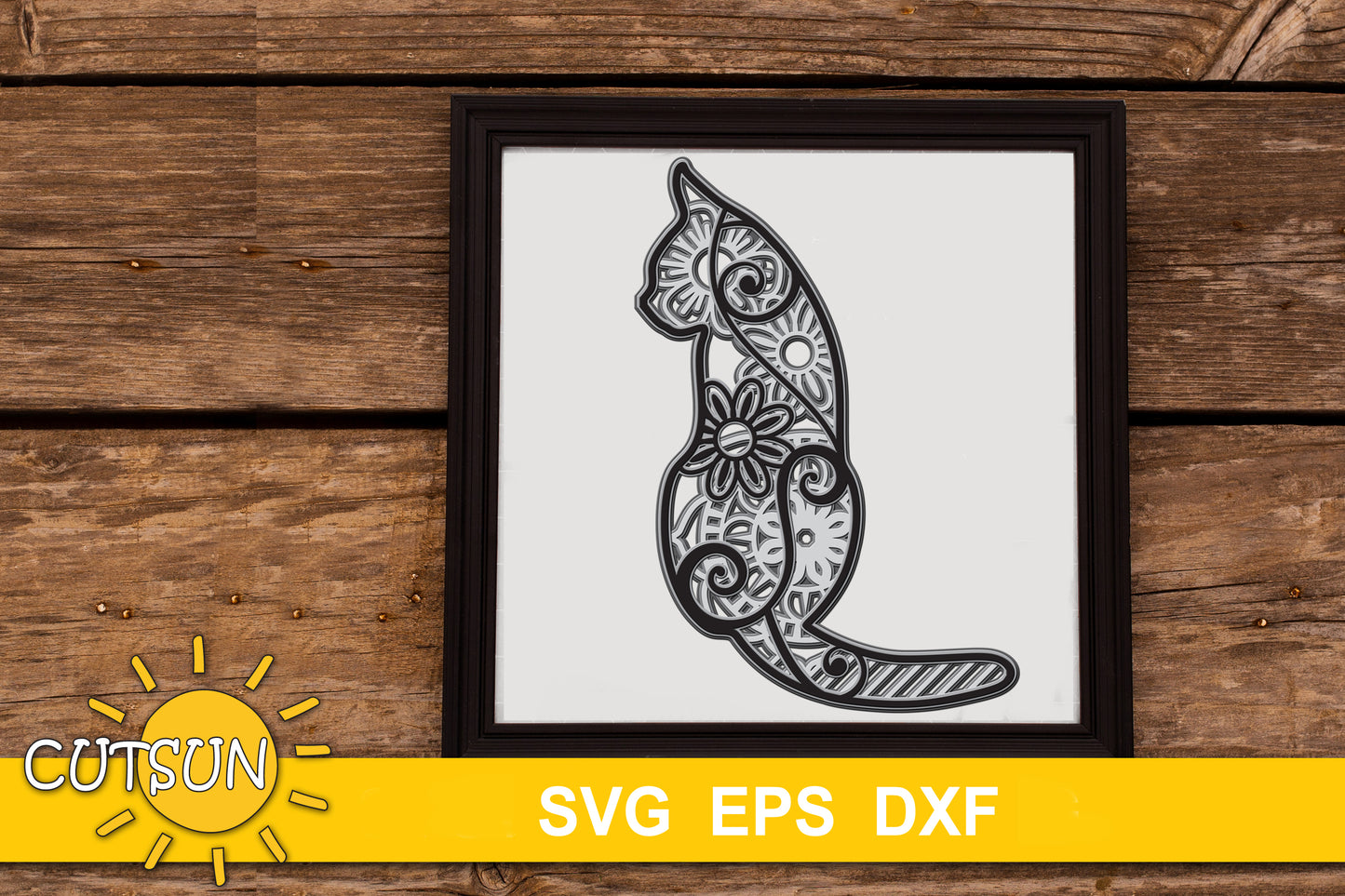 3D layered Cat SVG