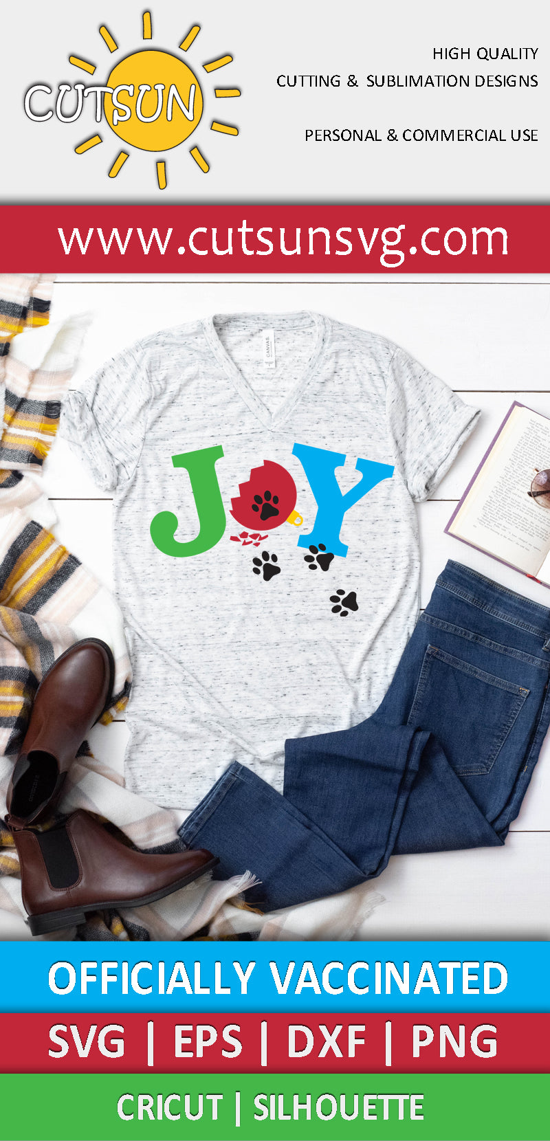 Joy Christmas SVG design for Cat owner