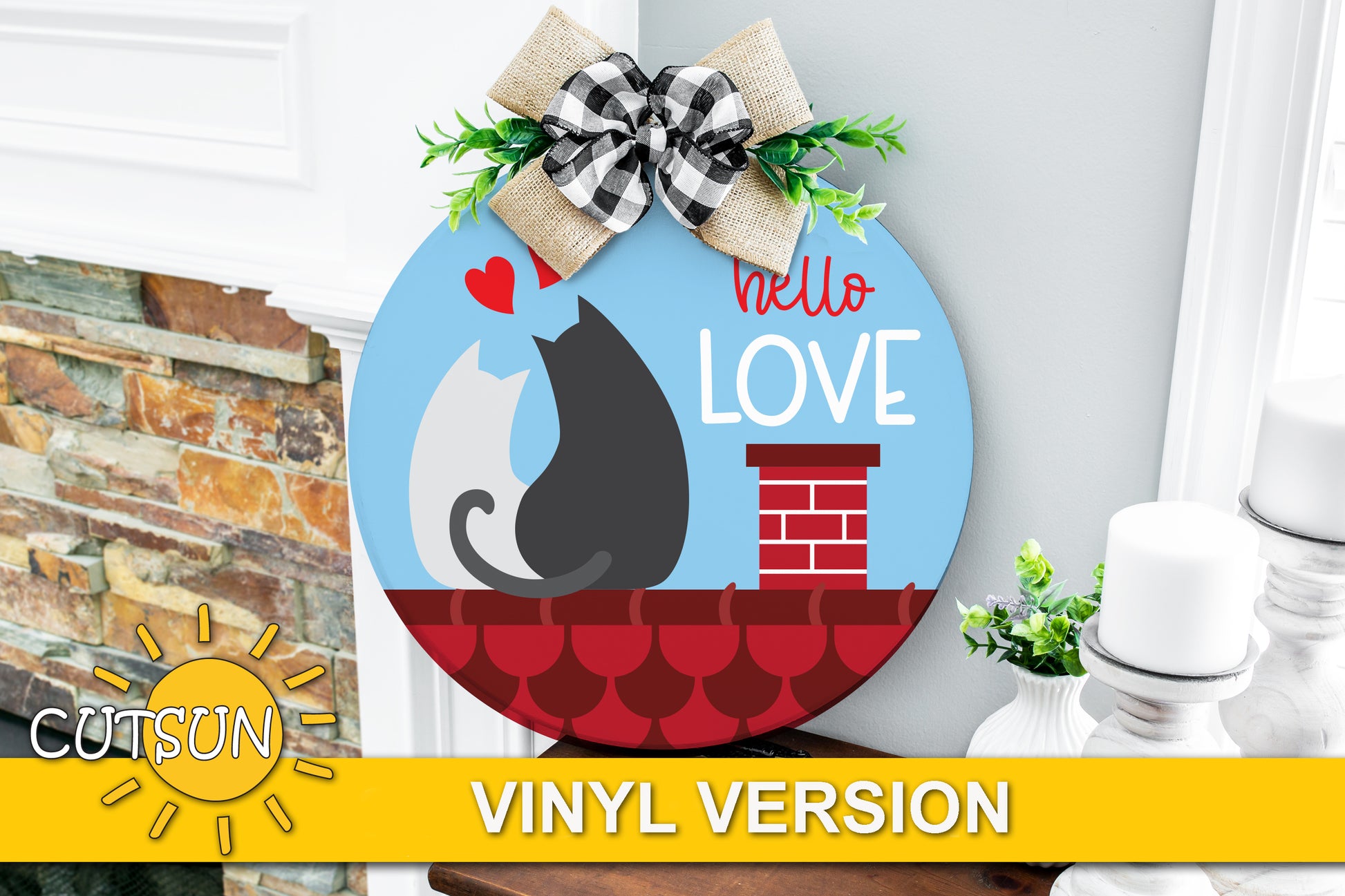 Love Cats door hanger SVG