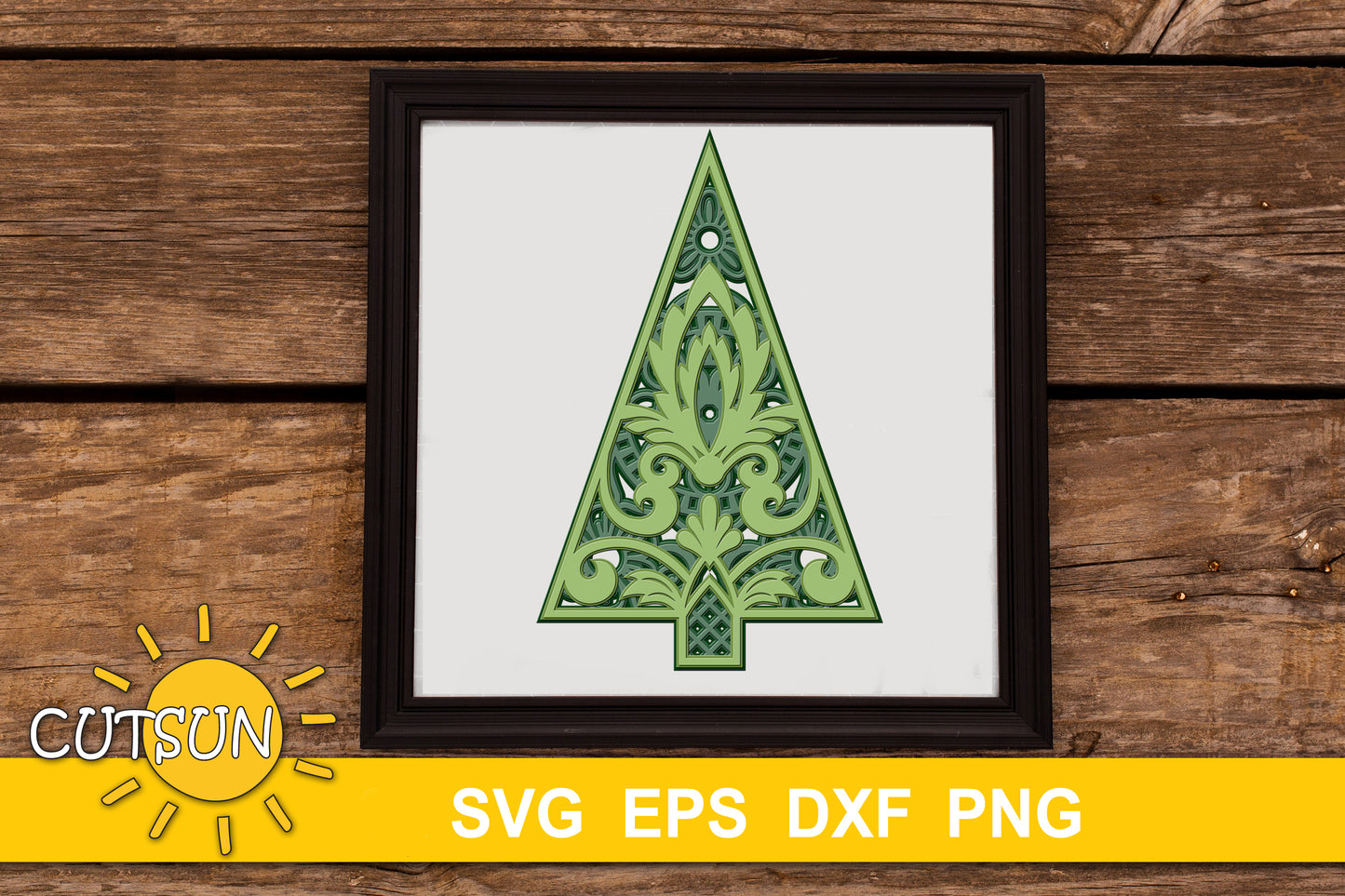 3D Layered Christmas Tree SVG