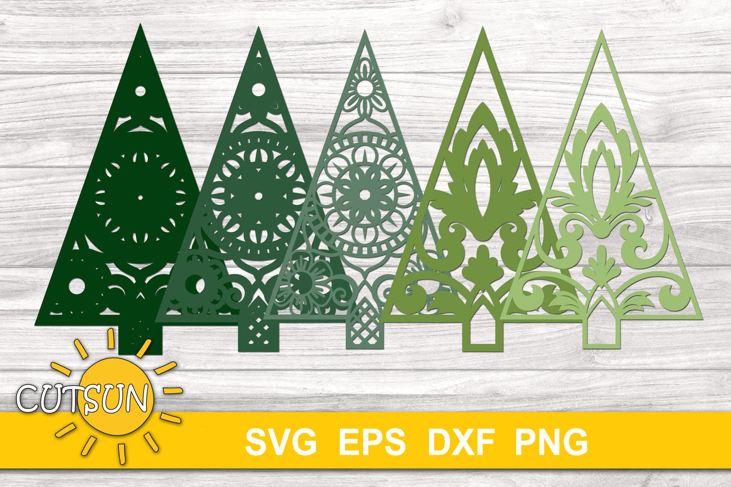 3D Layered Christmas Tree SVG
