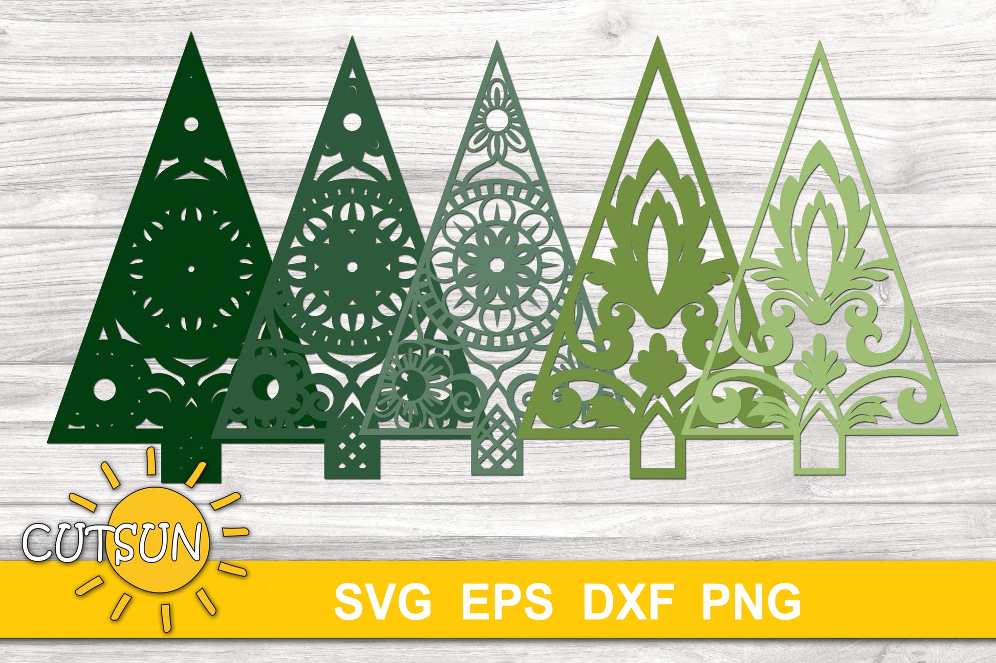 3D Layered Christmas Tree SVG