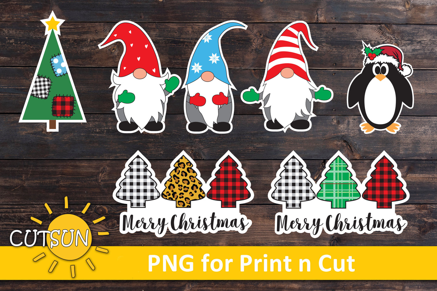 Print n Cut Christmas stickers bundle