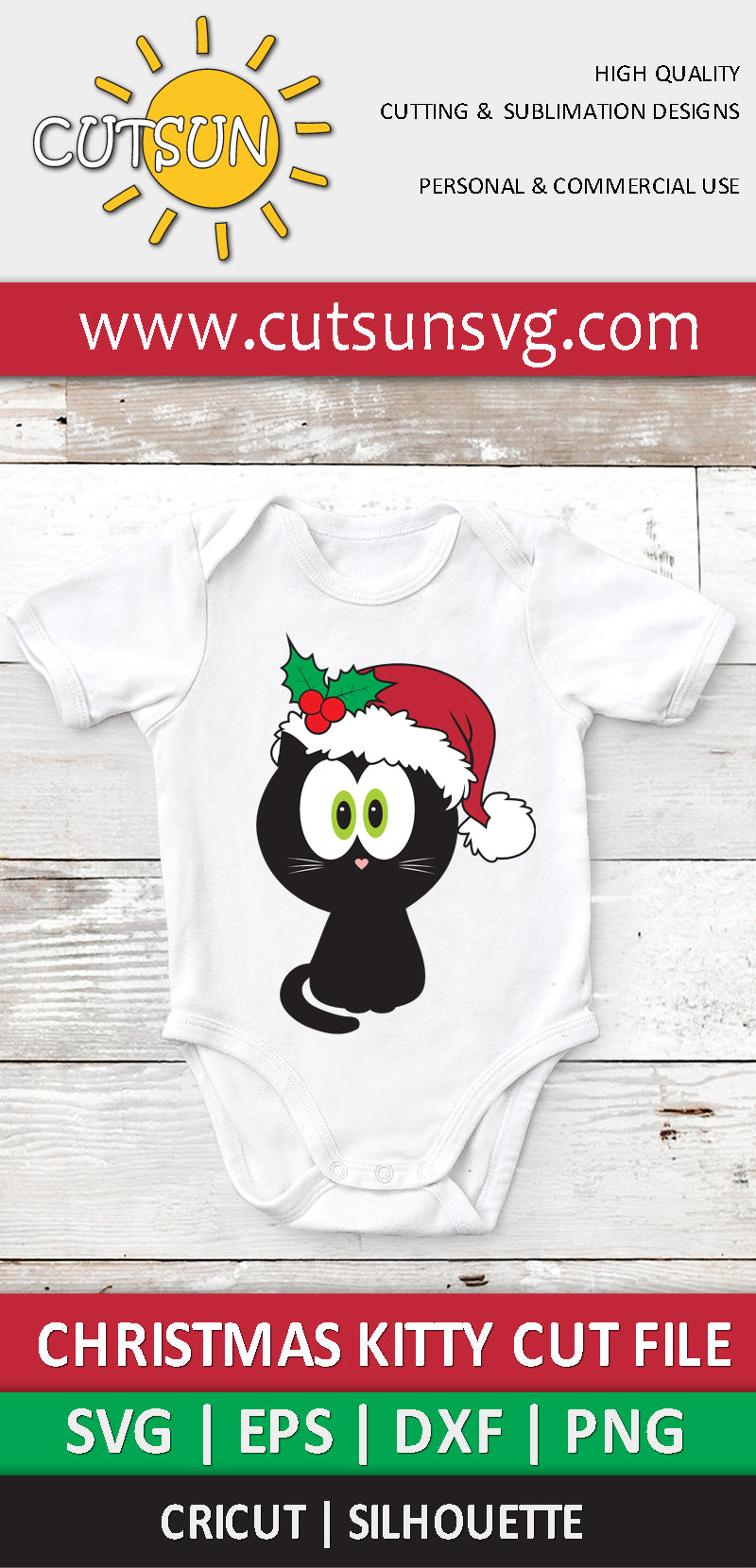Christmas Kitty SVG