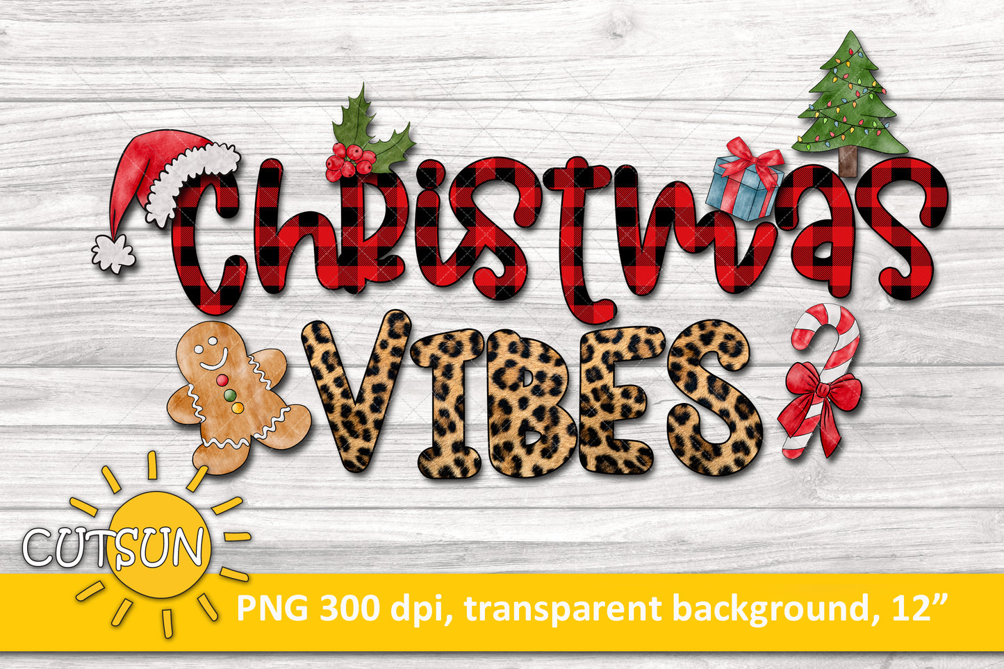 Christmas Vibes Sublimation Design Download