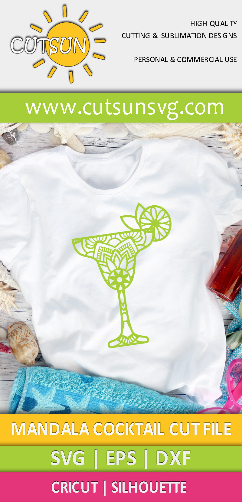 Mandala Cocktail SVG