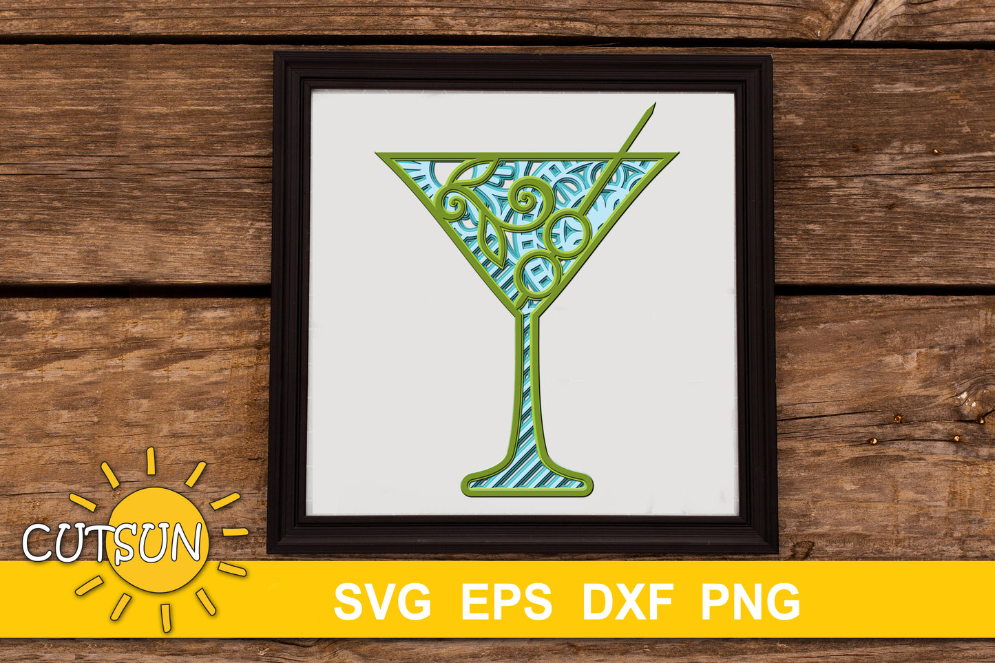 3D Layered Cocktails SVG Bundle
