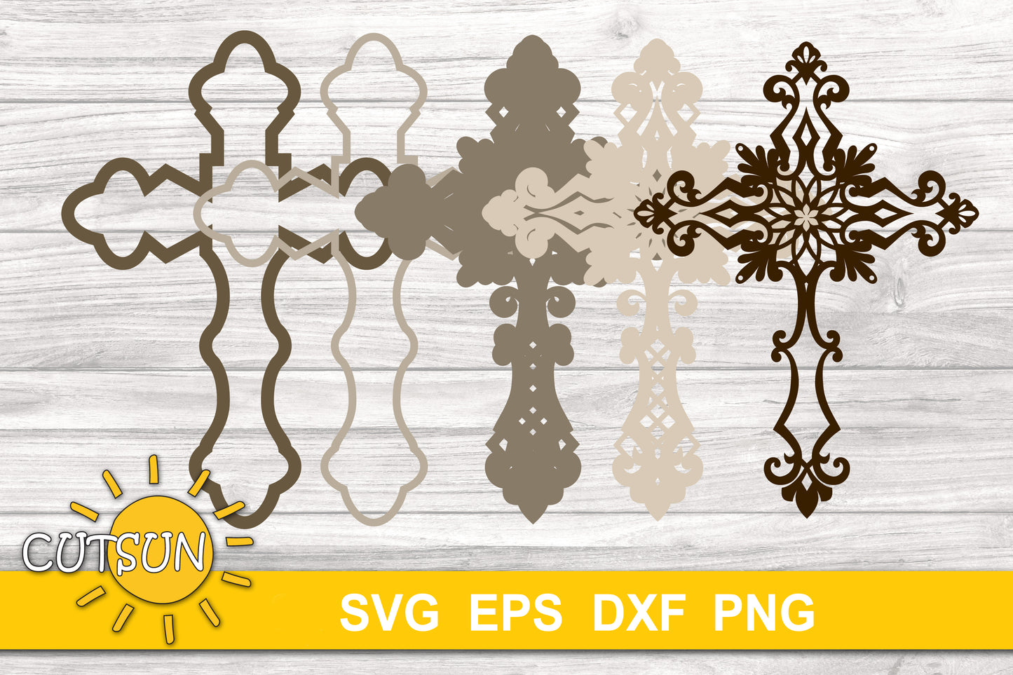 3D Layered Cross SVG