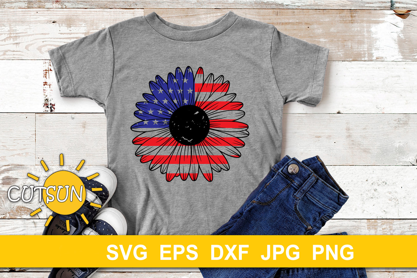 Patriotic Daisy SVG