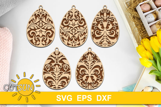 Easter Eggs Ornaments SVG bundle