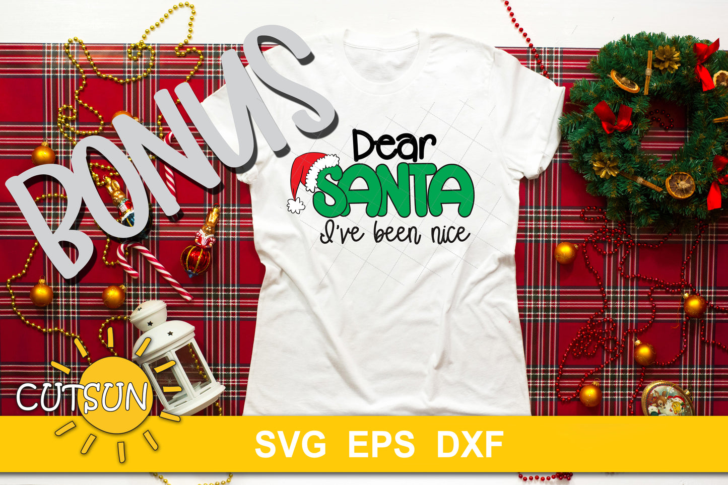 Dear Santa Christmas sublimation design download