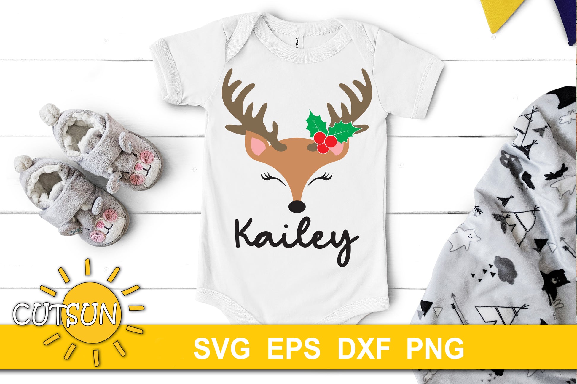 Baby Reindeer Face SVG