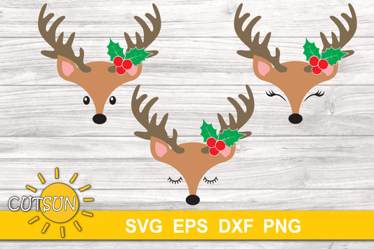 Baby Reindeer Face SVG