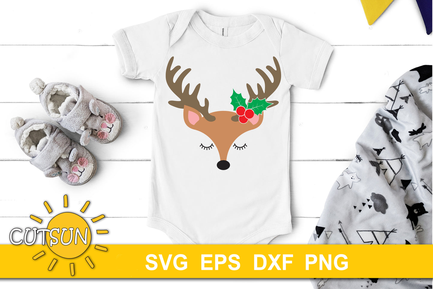 Baby Reindeer Face SVG