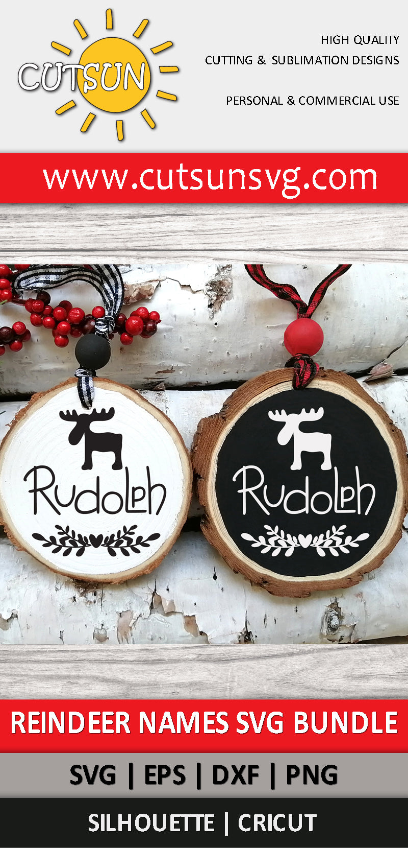 Reindeer Names SVG bundle
