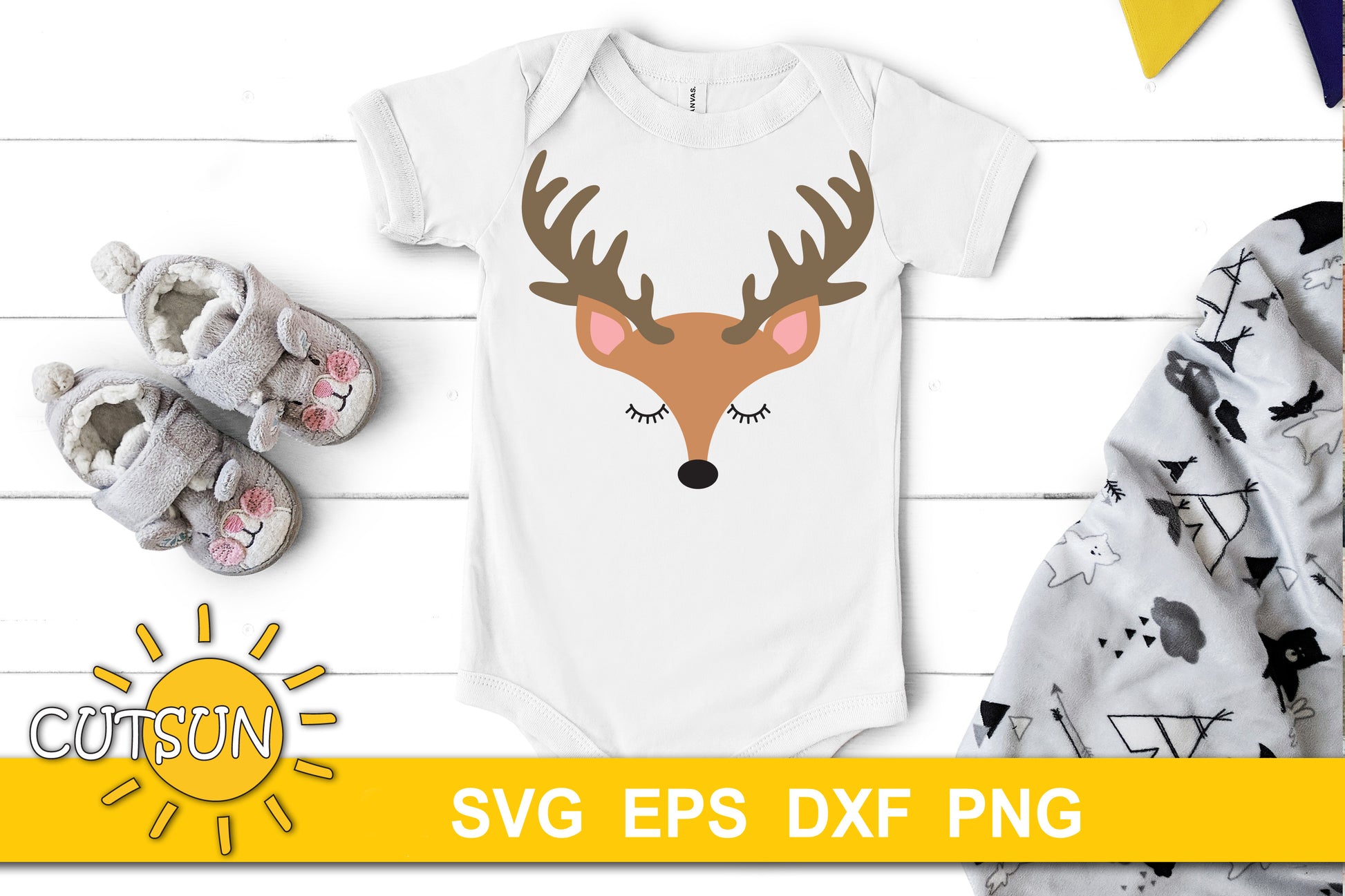 Baby Reindeer Face SVG