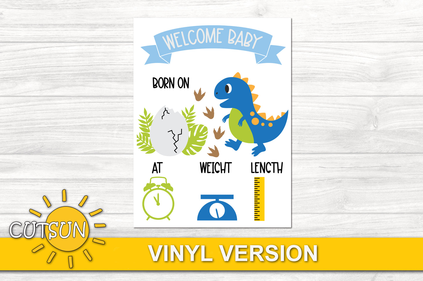 Baby Stats SVG | Baby announcement template SVG | Baby Birth Stats sign SVG