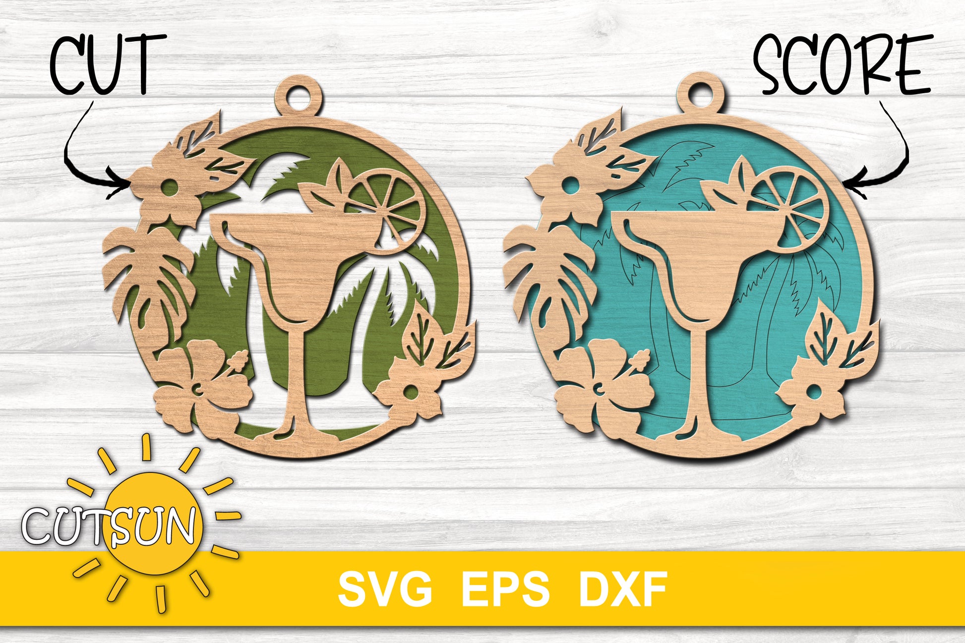 Drinks and cocktails ornaments SVG bundle