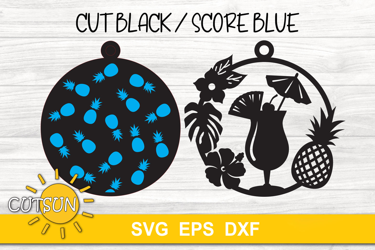 Drinks and cocktails ornaments SVG bundle