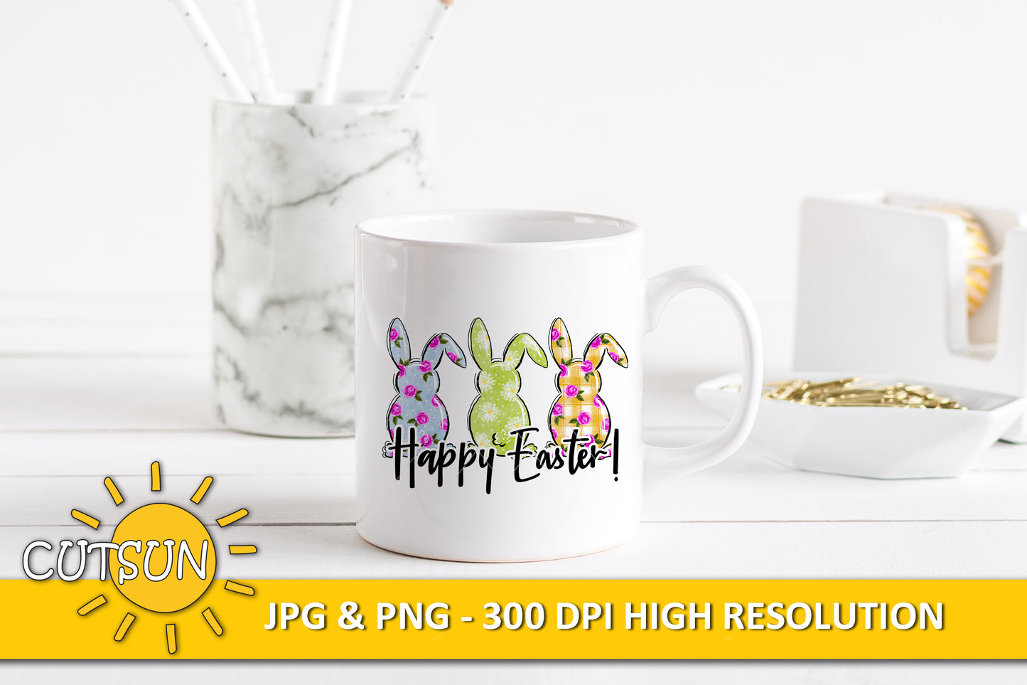 Easter sublimation design download | Happy Easter sublimation design | Easter bunnies sublimation design download