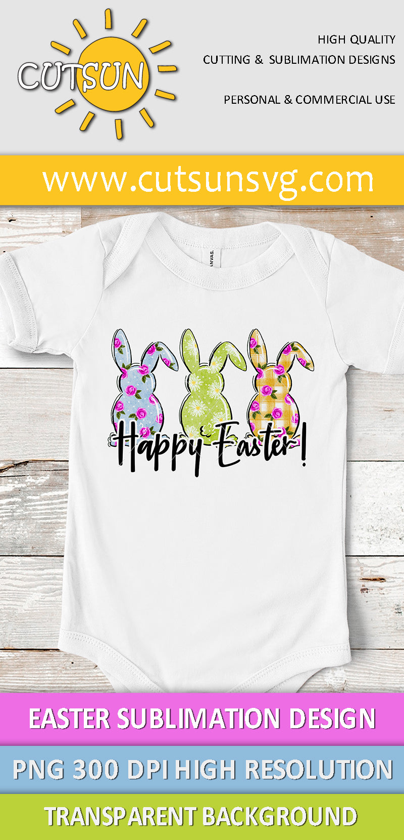 Easter sublimation design download | Happy Easter sublimation design | Easter bunnies sublimation design download