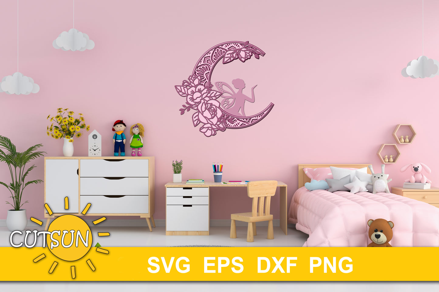 3D layered Fairy SVG