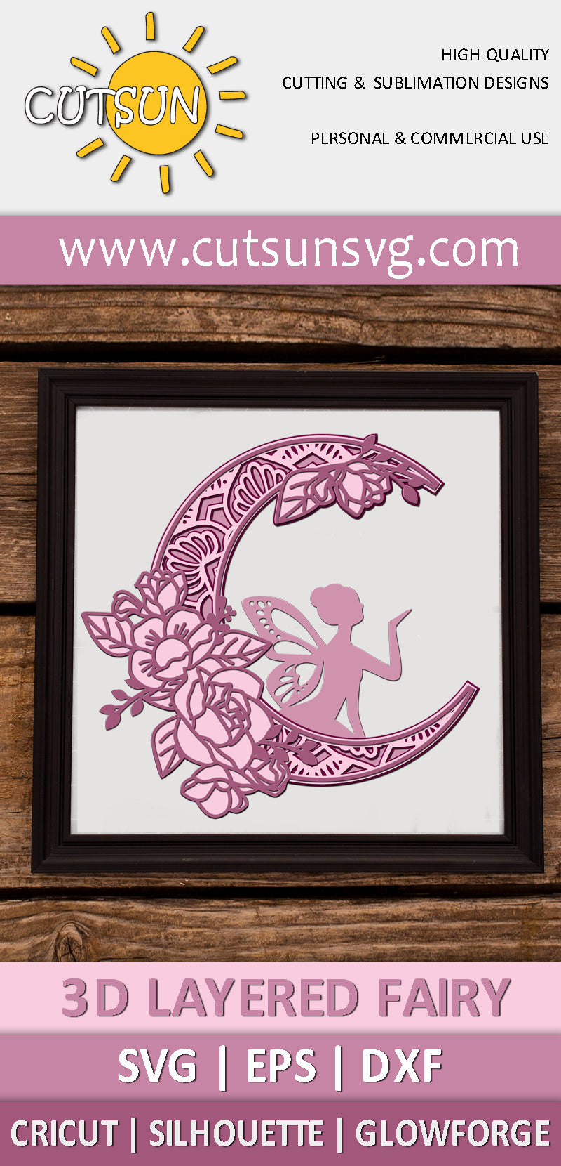 3D layered Fairy SVG