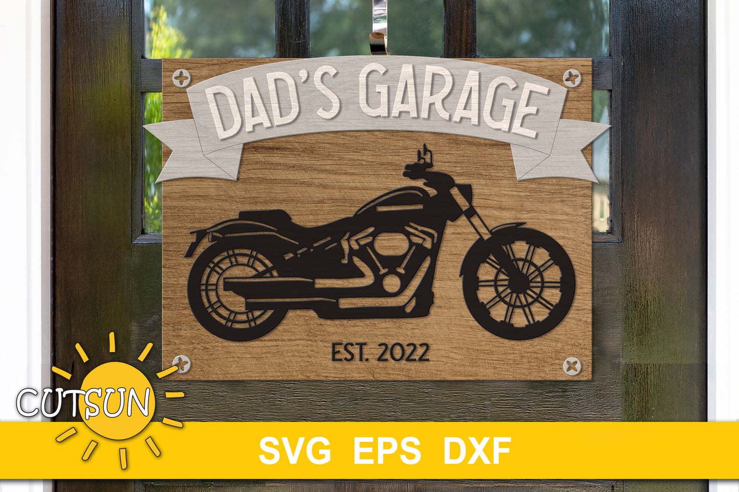 Dad's garage motorbike sign SVG | Father's day SVG