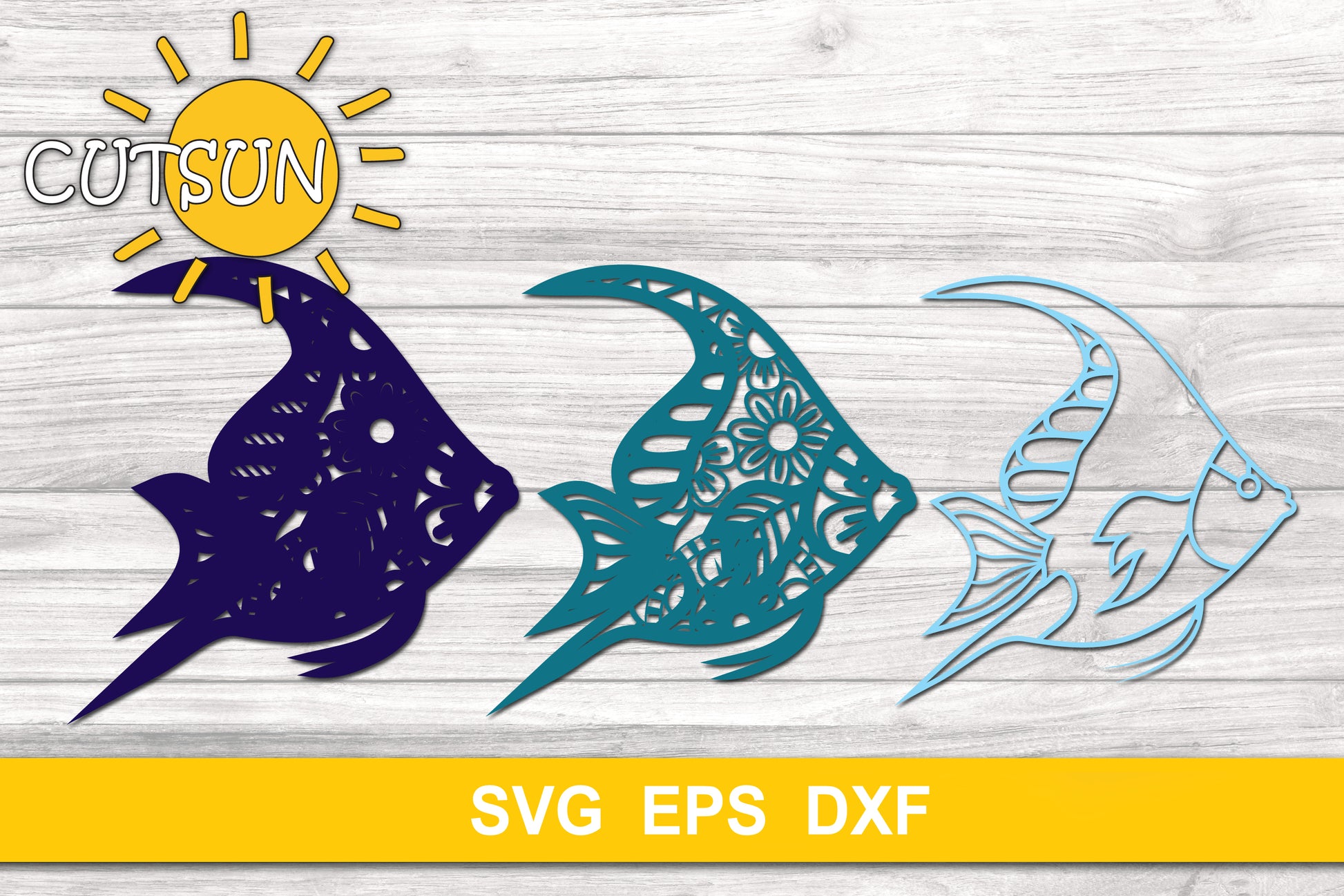 3D layered Fish SVG