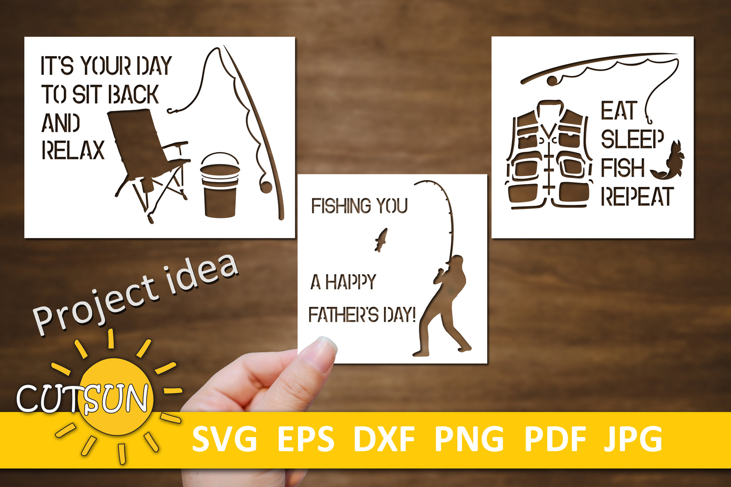 Fishing clipart SVG bundle