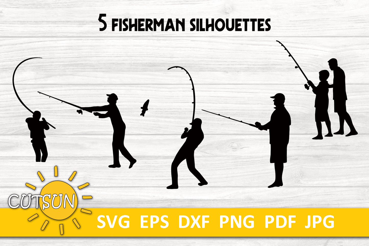 Fishing clipart SVG bundle
