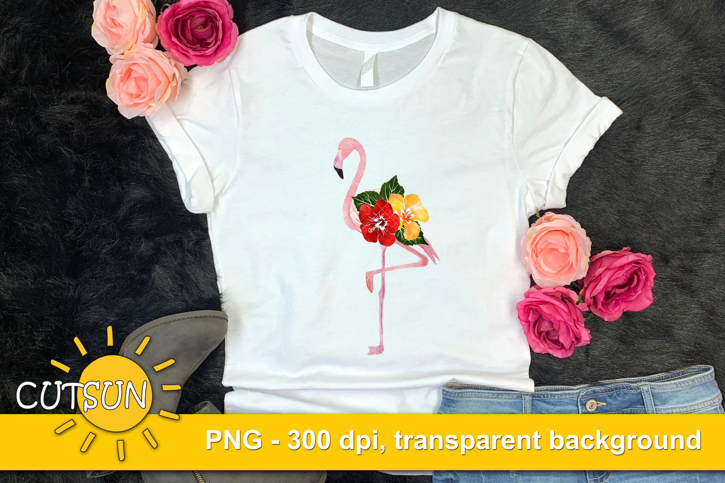 Flamingo Watercolor sublimation design