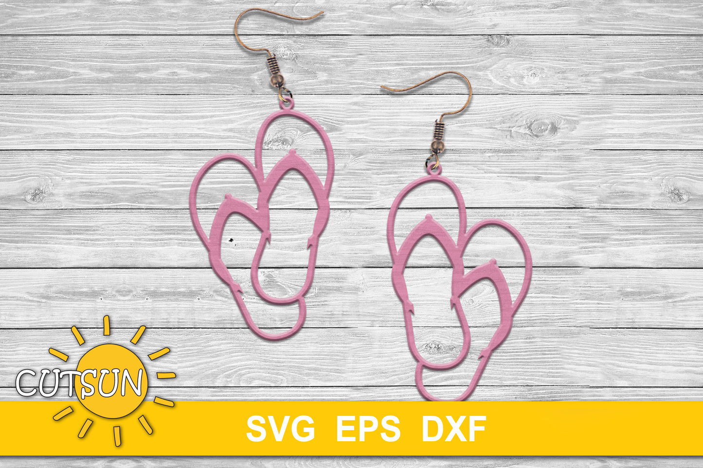 Flip flops earrings svg