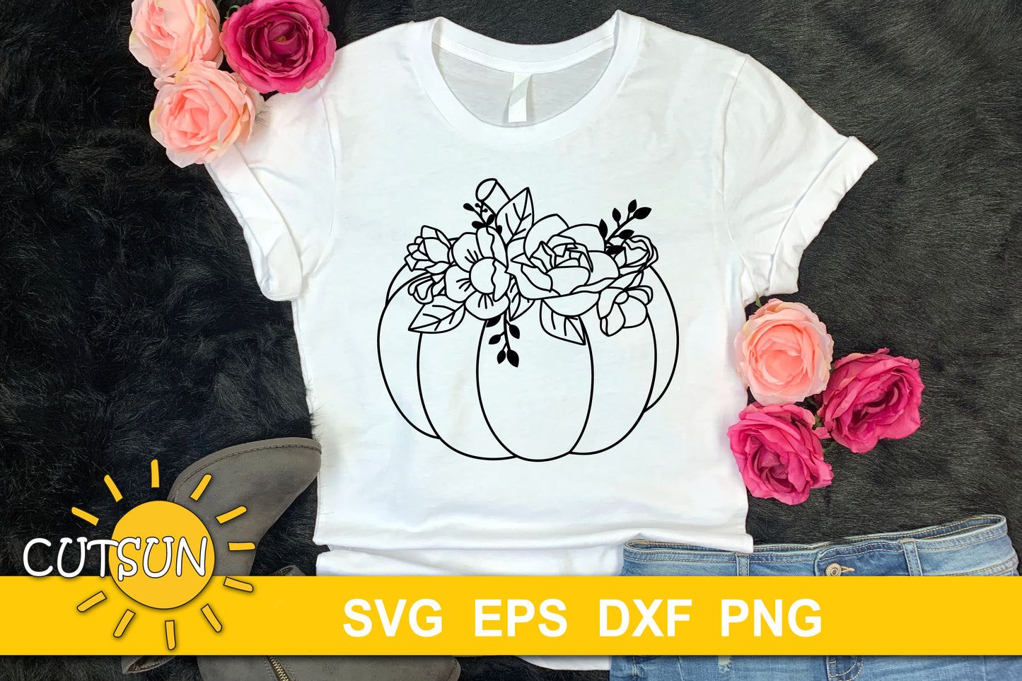 Floral Pumpkin SVG