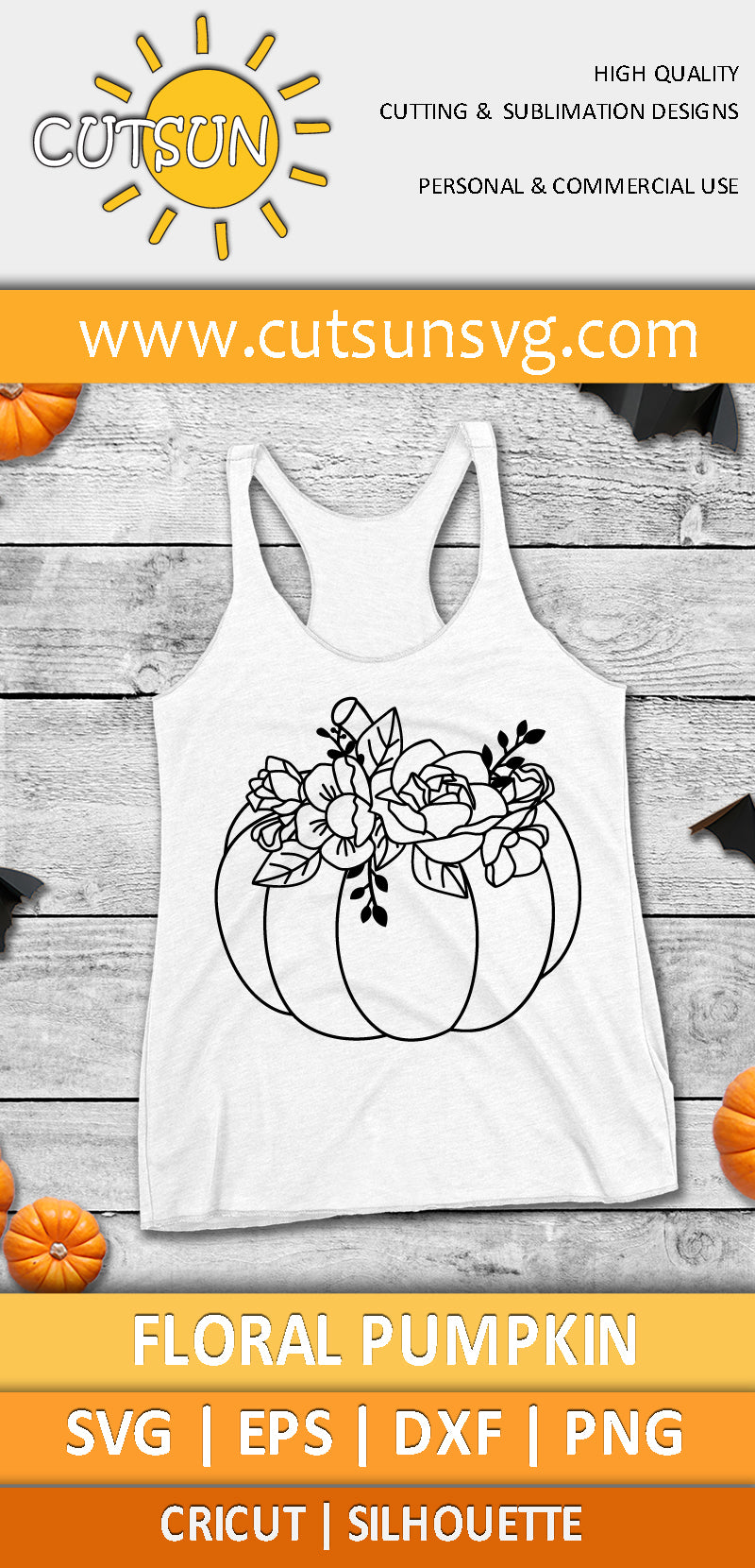 Floral Pumpkin SVG