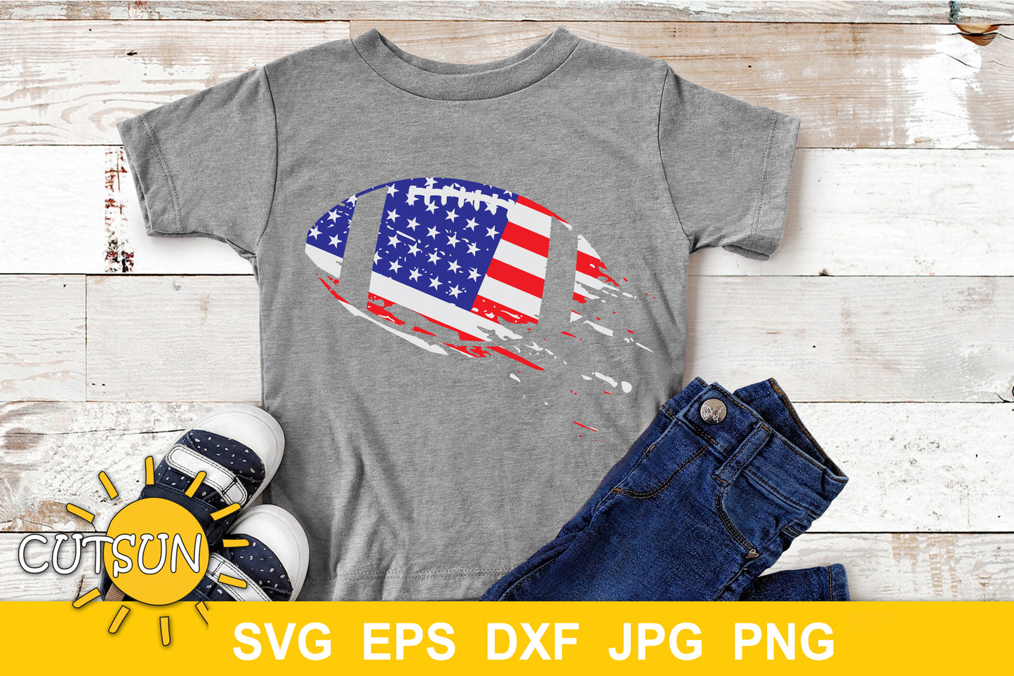 Patriotic Football SVG