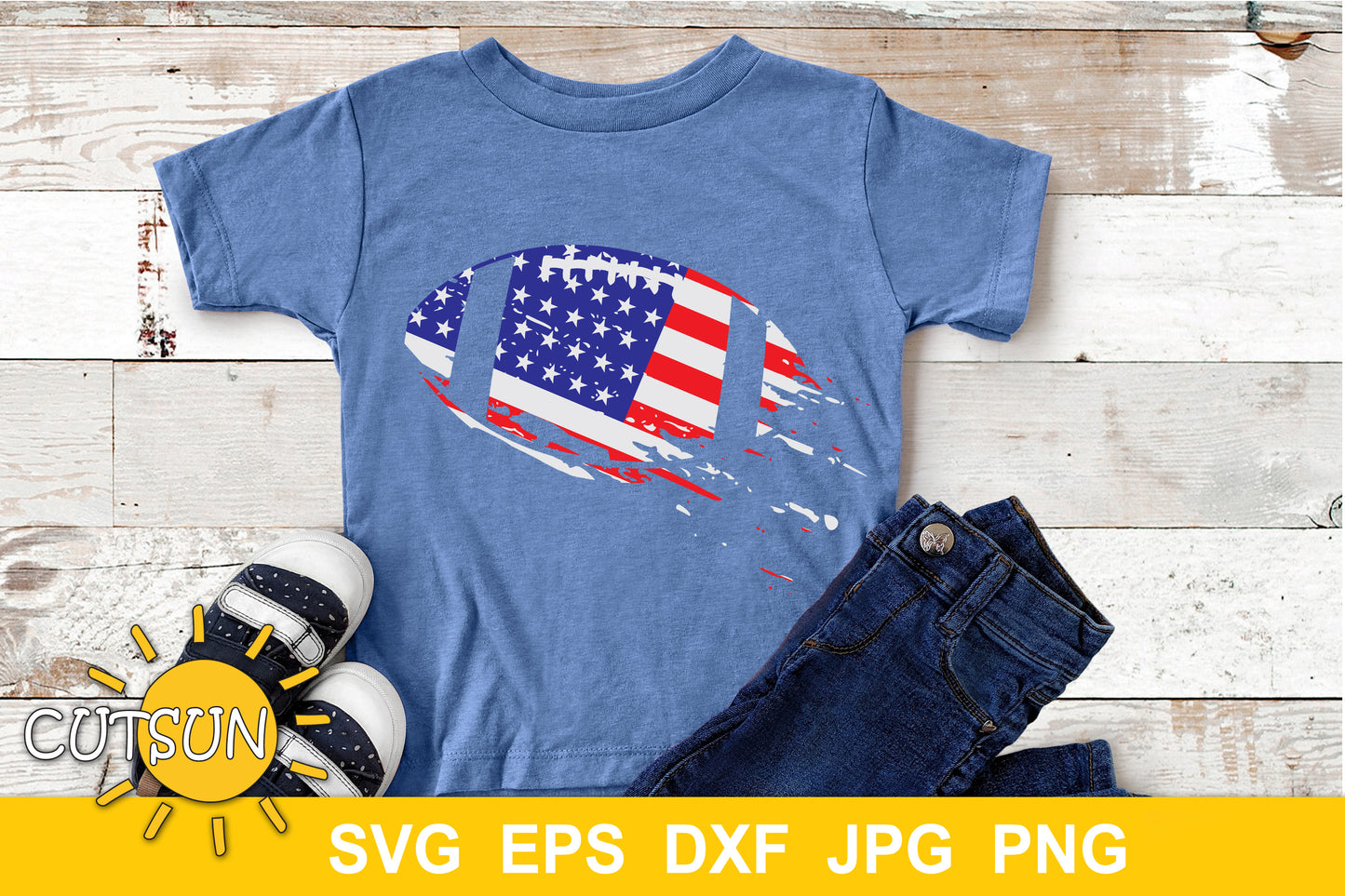 Patriotic Football SVG