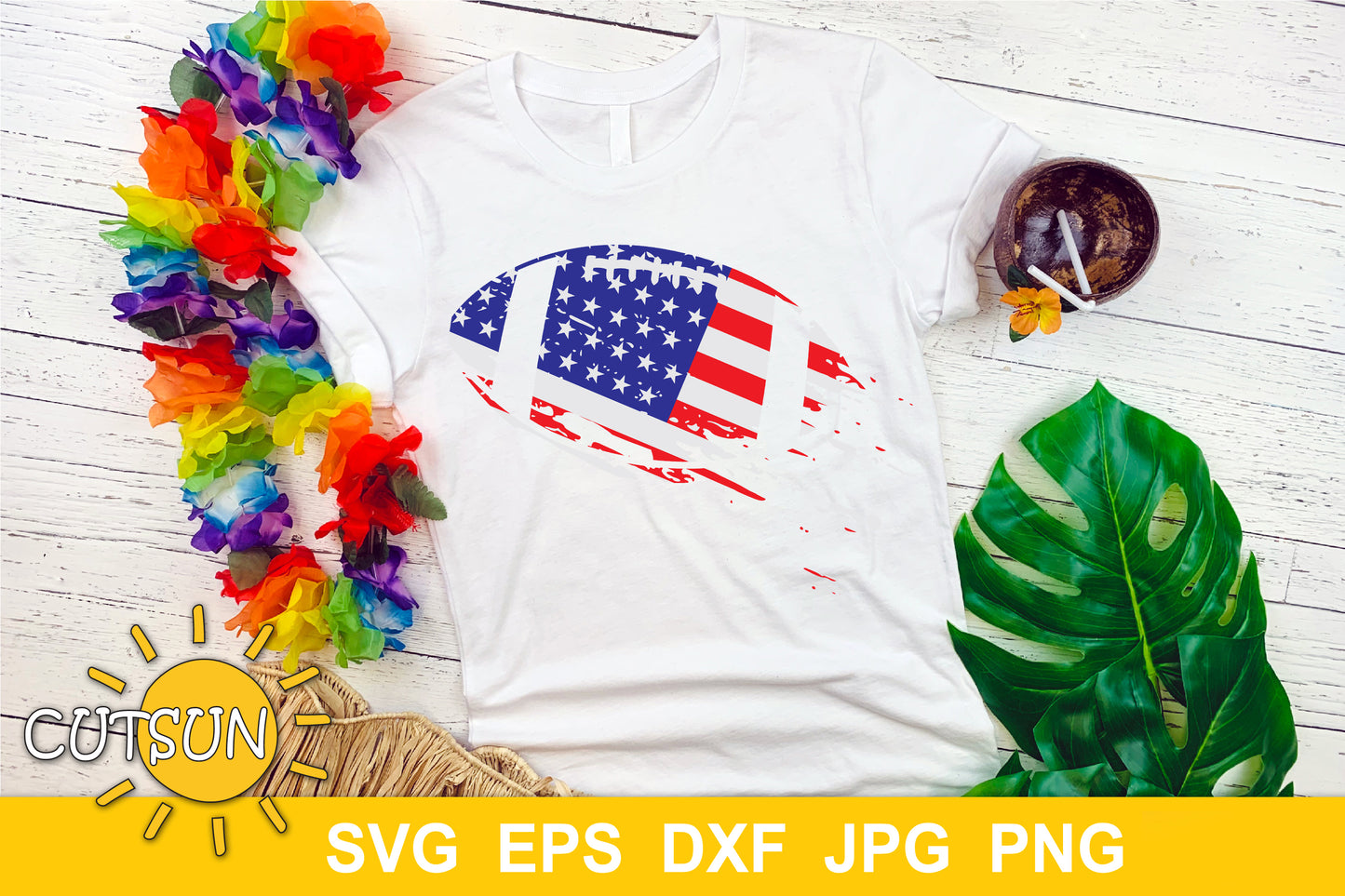 Patriotic Football SVG