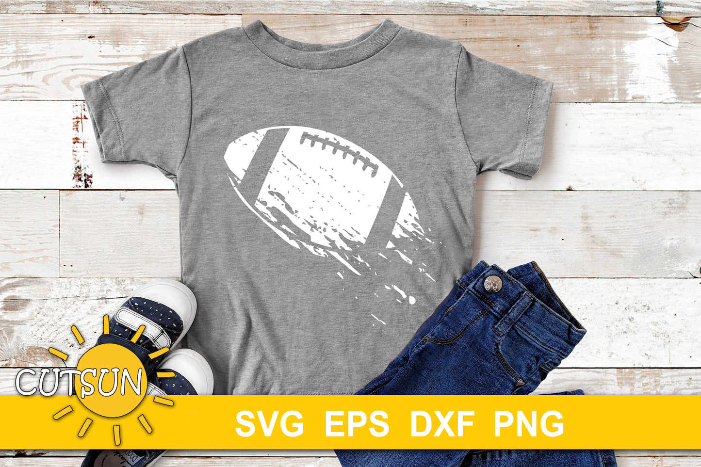 Football Distressed SVG
