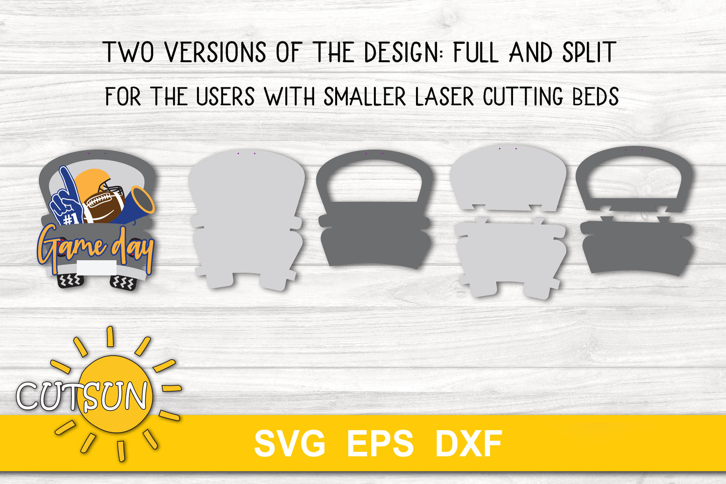 Football truck door hanger svg