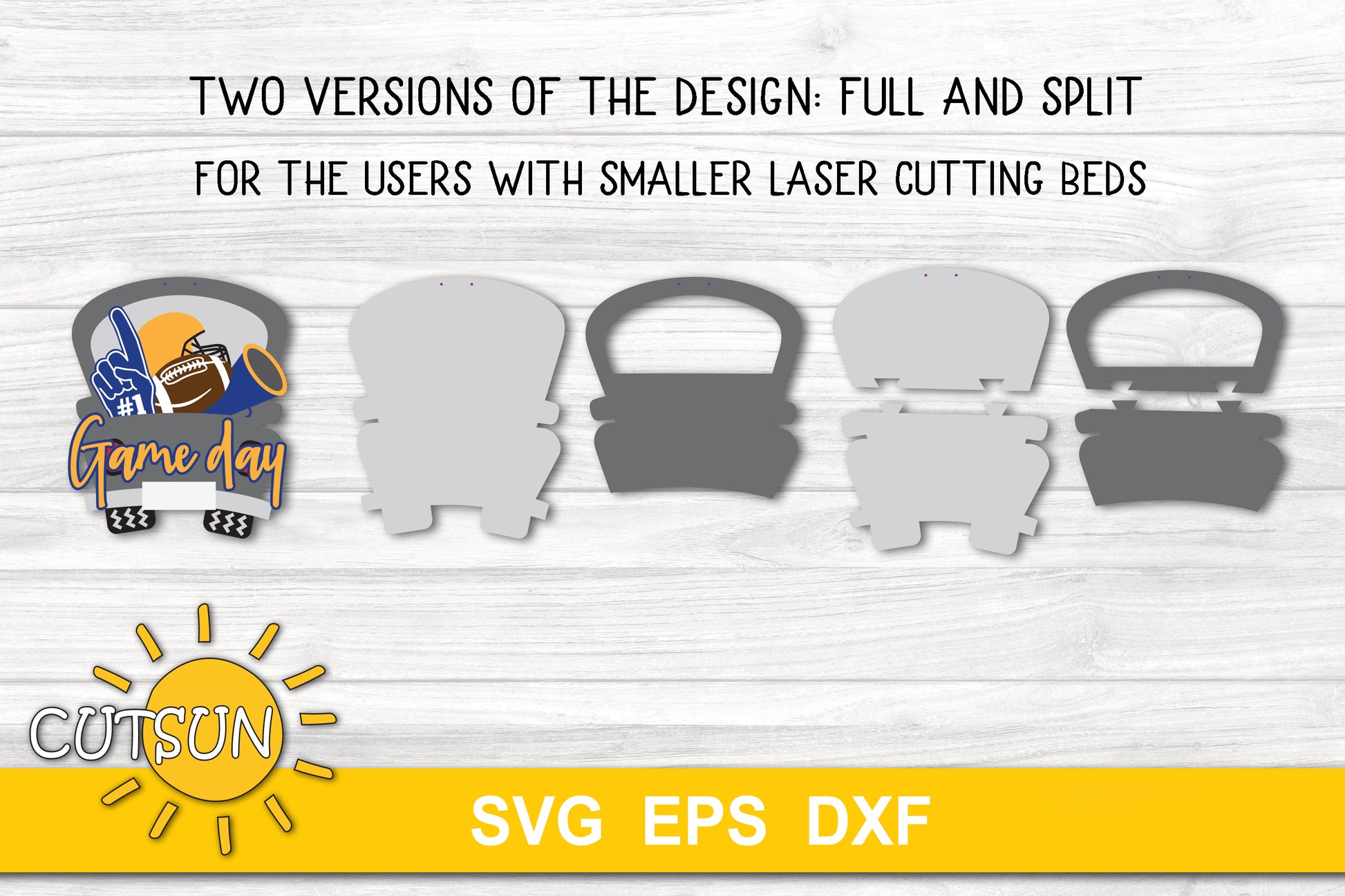 Football truck door hanger svg