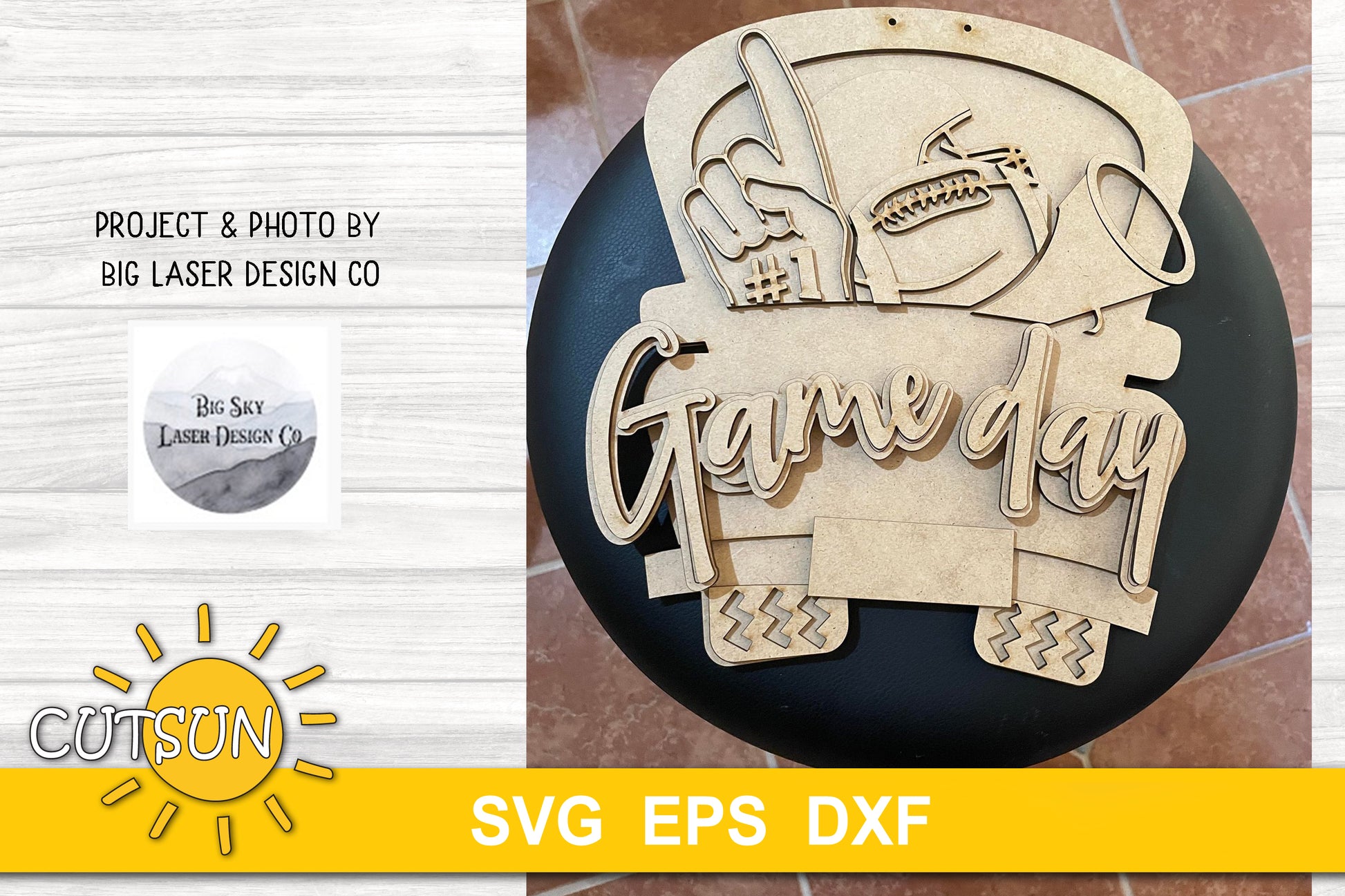 Football truck door hanger svg