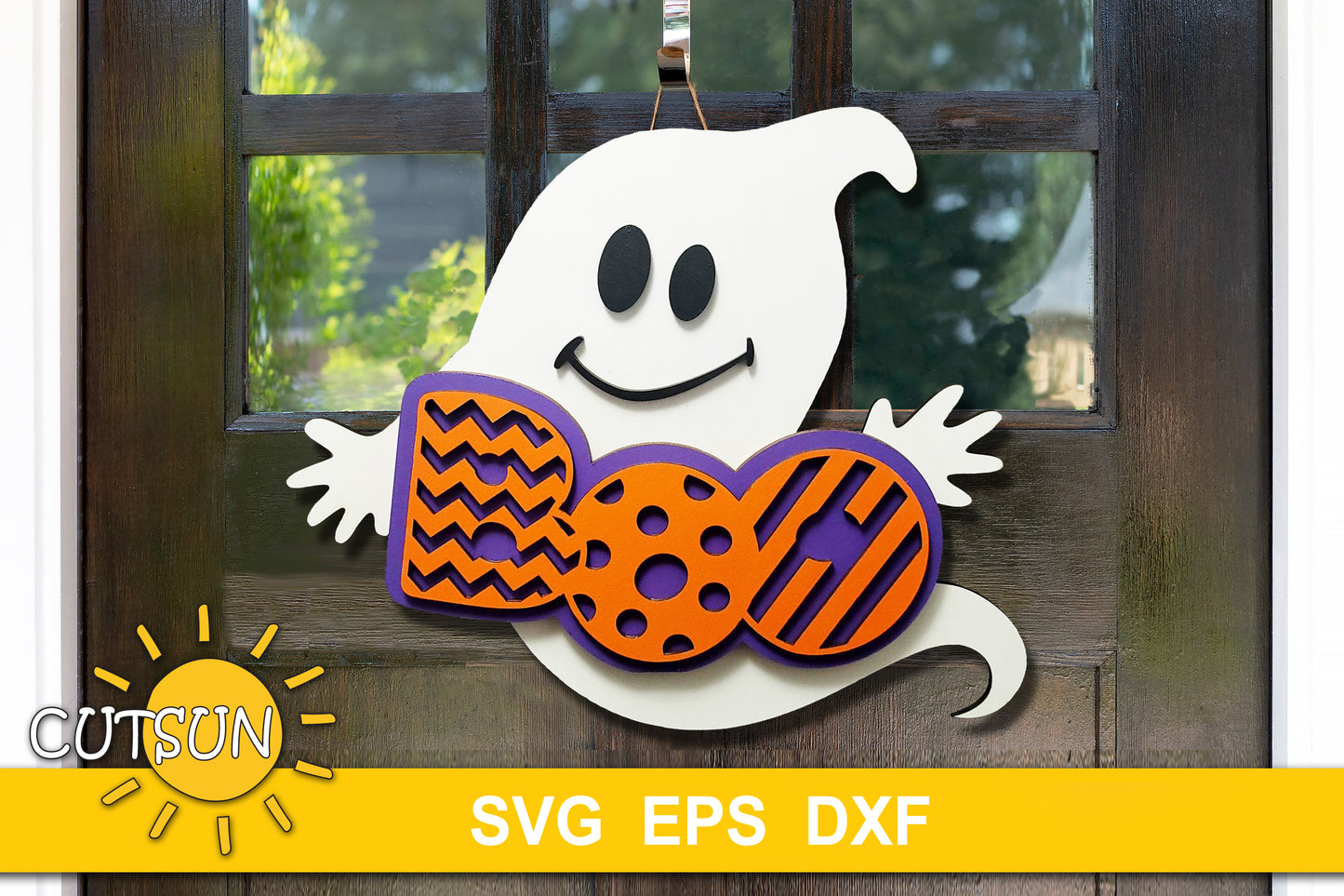 Halloween Ghost BOO door hanger SVG