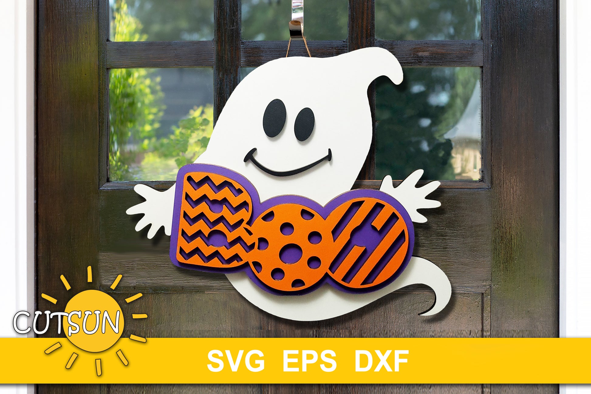 Halloween Ghost BOO door hanger SVG