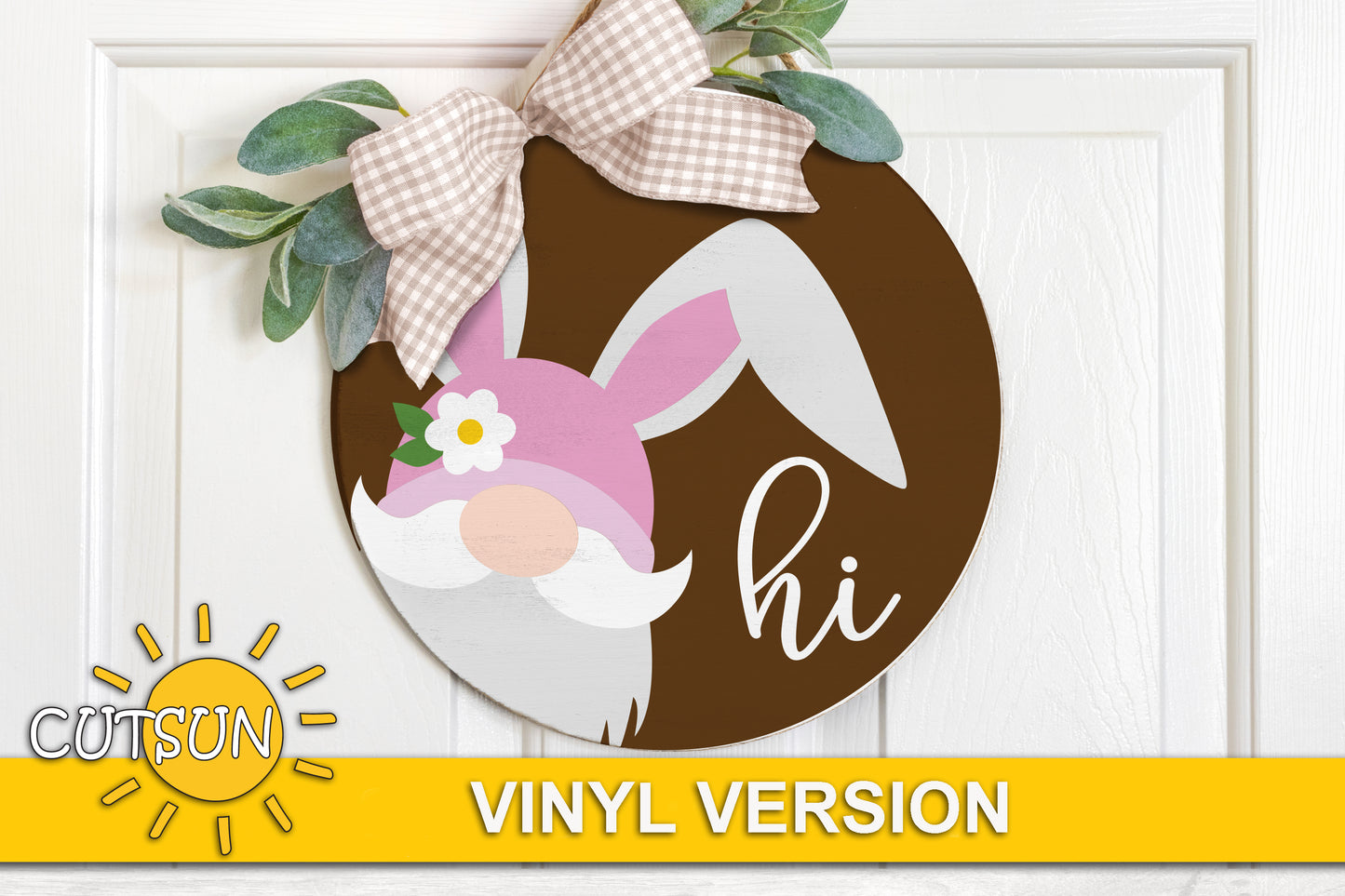 Bunny Gnome door hanger SVG