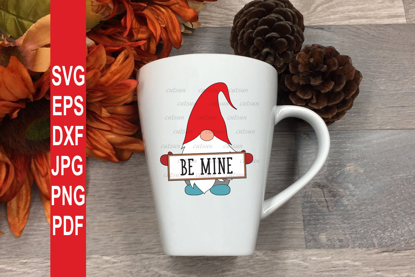 Gnome SVG | Be mine gnome SVG | Gnome cut file