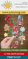 Christmas Stickers Gnomes for Print n Cut