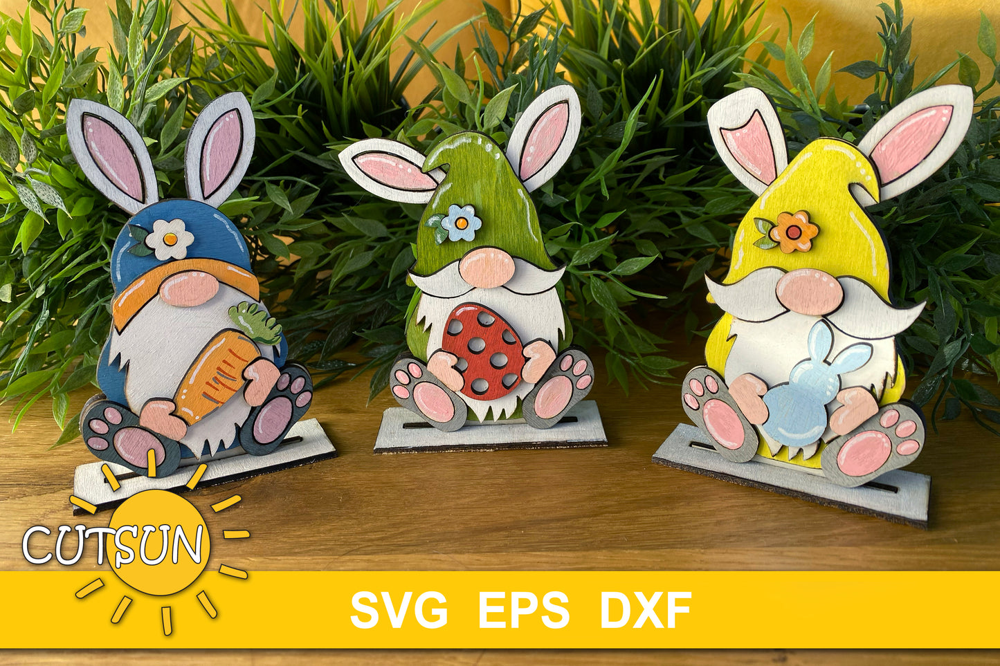 Easter Gnomes shelf sitters SVG